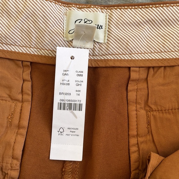 NWT J.crew chino shorts sz 14 - Picture 4 of 6